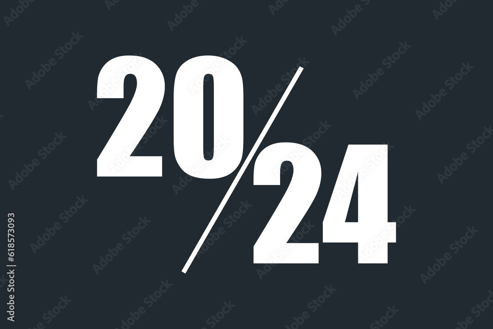 2024 Happy New Year logo design vector. white new year 2024 design 2024 Happy New Year logo design vector. white new year 2024 design