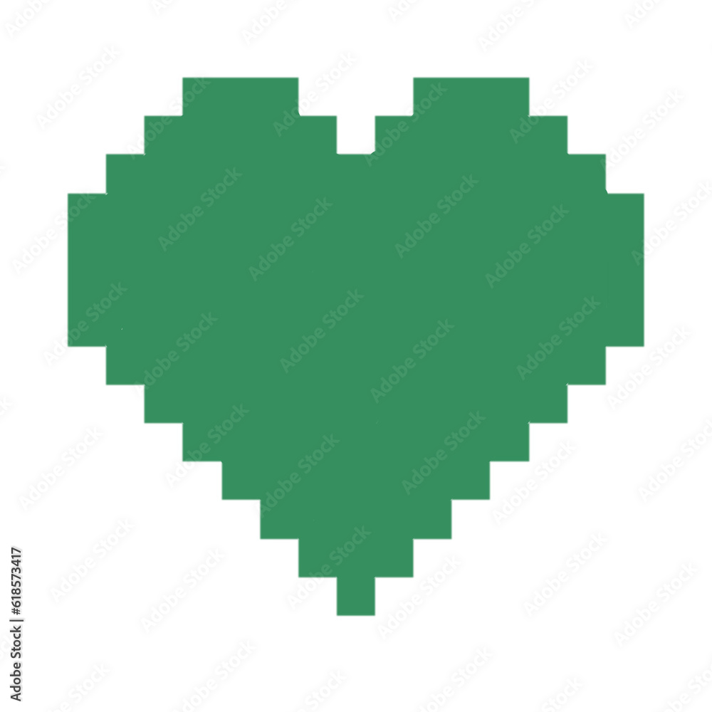 pixel heart shape