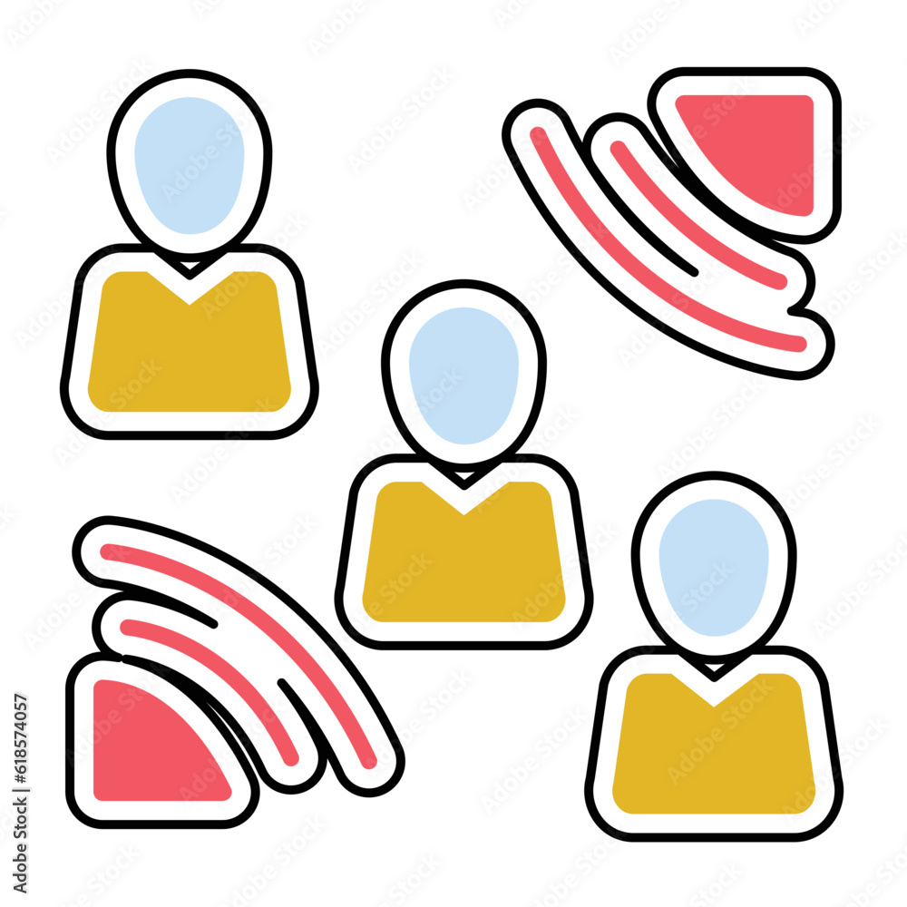 Obraz premium Sticker Motion sensor design vector icon design vector line icon svg