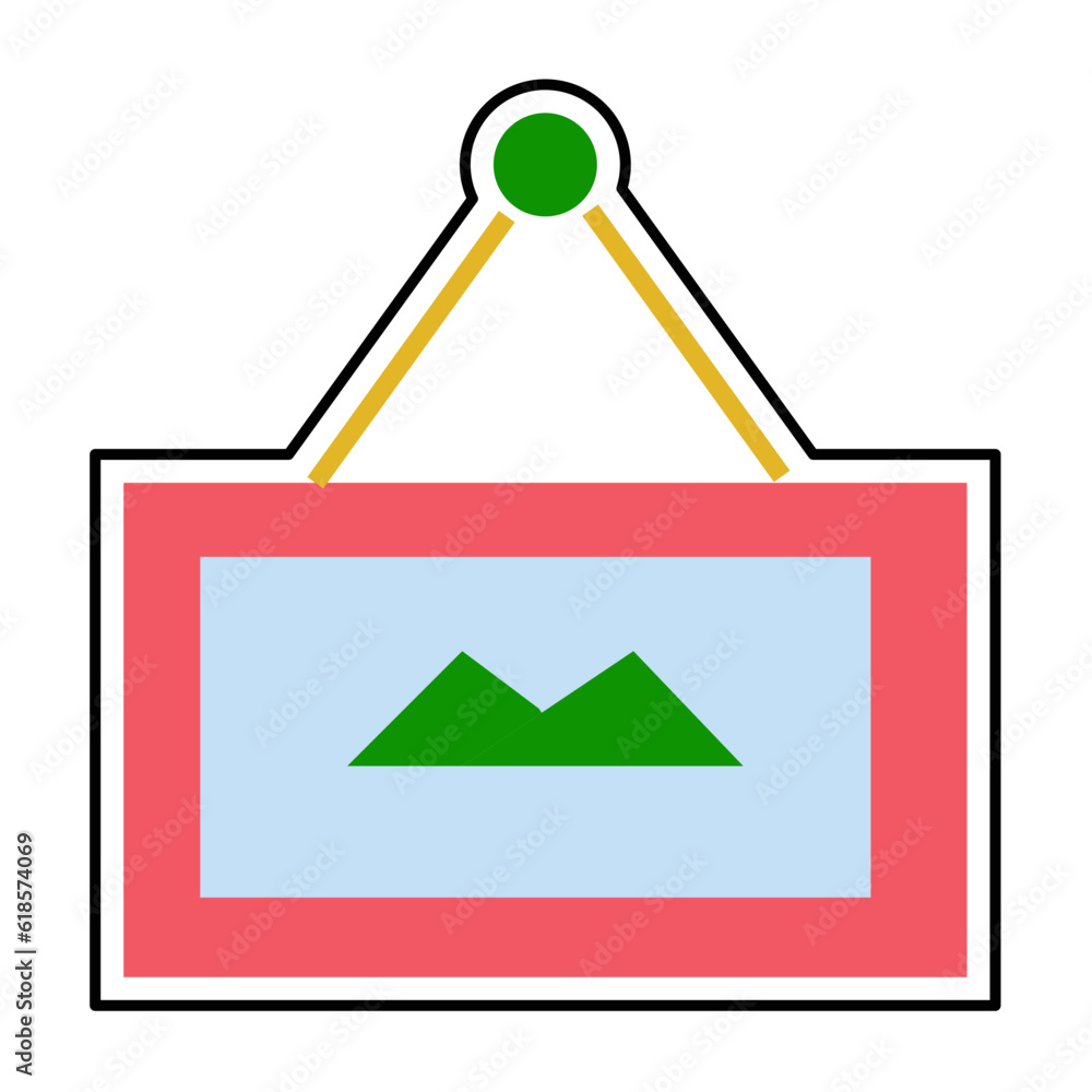 Sticker picture frame design vector icon design vector line icon svg Sticker picture frame design vector icon design vector line icon svg