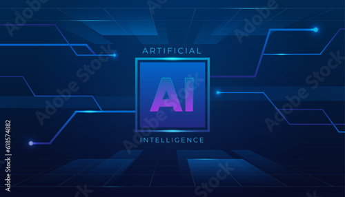 Premium vector, Artificial Intelligence Technology High Quality Background