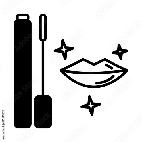 Solid Line LIPGLOSS design vector icon design vector line icon svg