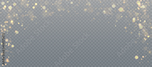 Light effect with a lot of shiny highlights shining on a transparent background for Christmas and New Year design. Vector
