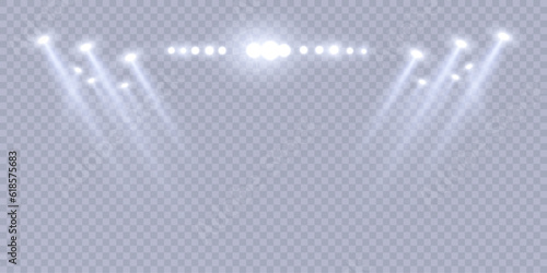 Spotlight set for design and illustration. Vector