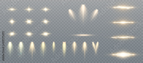 Spotlight set for design and illustration. Vector