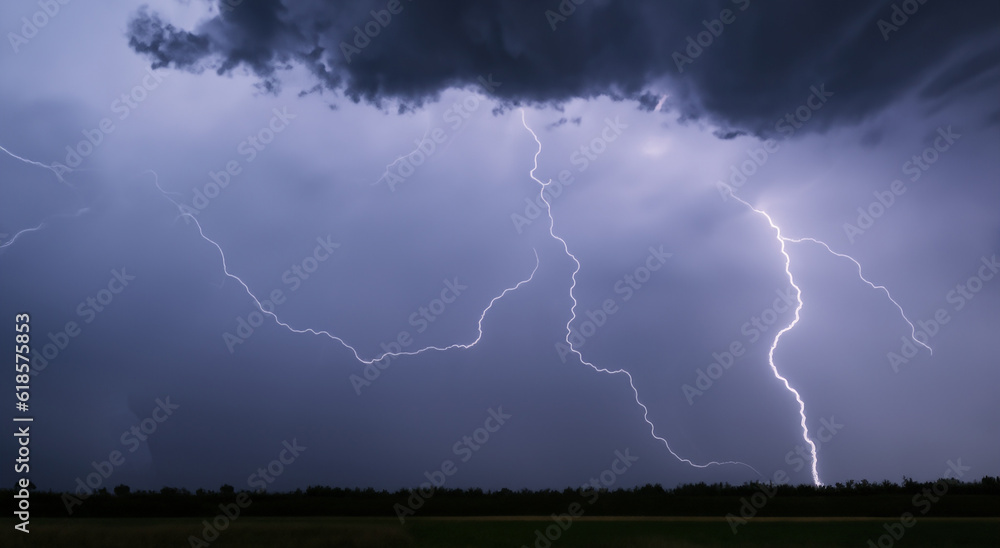 big thunder falling in wooded area at night in high definition big thunder falling in wooded area at night in high definition