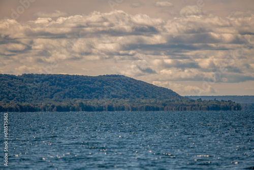 Summer photo of a lake and coastline