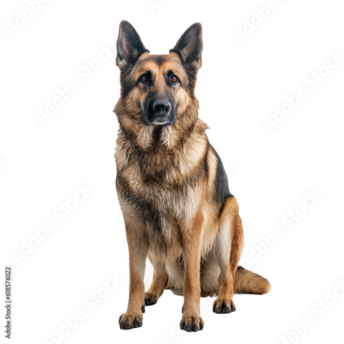 Dog on Transparent Background German Shepherd