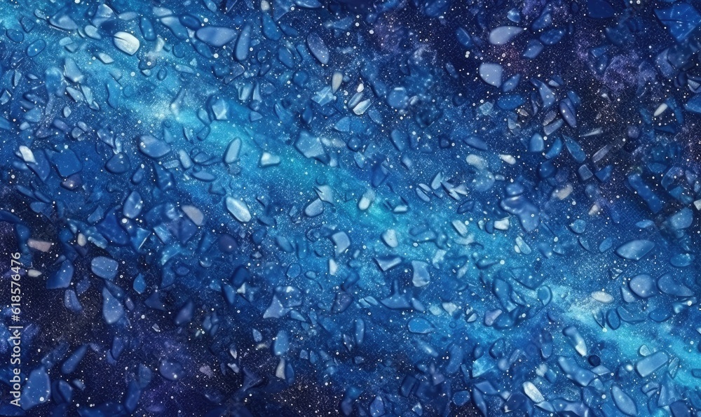 Obraz premium Abstract bright glitter blue background, elegant illustration, generative AI