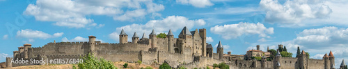 Landscape of the fortified town of Carcassonne
