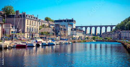 Fototapeta Naklejka Na Ścianę i Meble -  Morlaix city landscape- Brittany in France