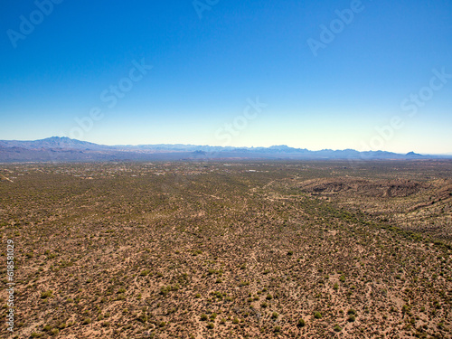 Rio Verde  Arizona and surrounding desert aerial view
