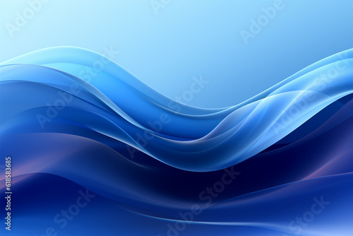 Blue abstract background with wavy lines. illustration for your design