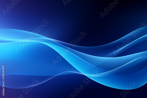 Blue abstract background with wavy lines. illustration for your design