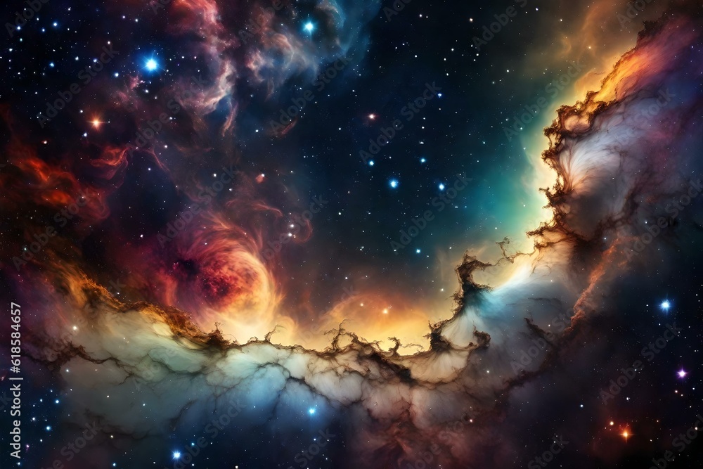 Colorful Space Galaxy Cloud Nebula. Starry Night Cosmos. Universe Science Astronomy. Supernova background wallpaper Generative AI Colorful Space Galaxy Cloud Nebula. Starry Night Cosmos. Universe Science Astronomy. Supernova background wallpaper Generative AI