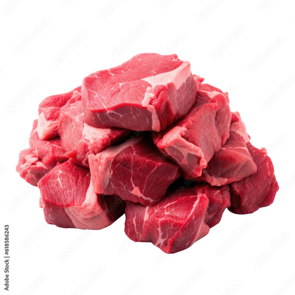 Obraz premium steak beef meat isolated on transparent background
