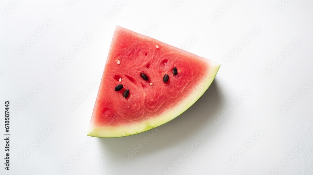 Close up on fresh watermelon slice on a white background Close up on fresh watermelon slice on a white background