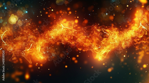 abstract fire and spark wallpaper, generate ai
