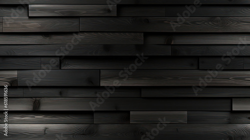 Modern Black Tan Planks Wall  AI generated