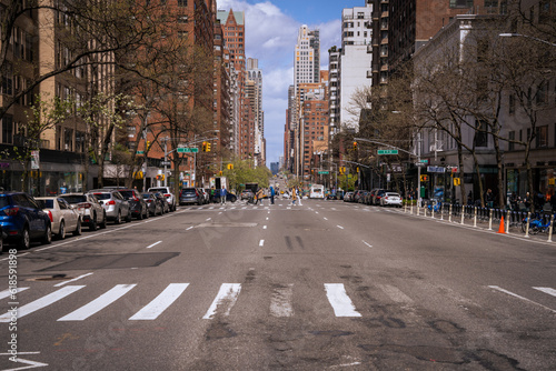 View uptown on 3rd Ave, Upper East Side, Manhattan, New York photo