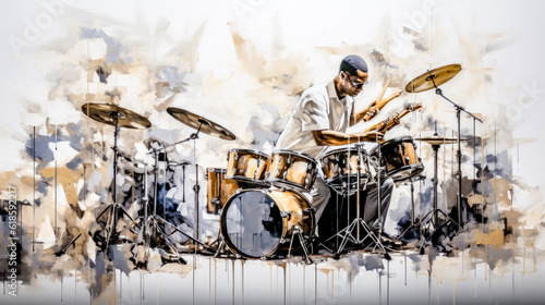 independent-jazz-musicians-playing-solo-instruments-abstract-illustration-and-painting-digital-art-generative-ai-ki-wallpaper-background-backdrop