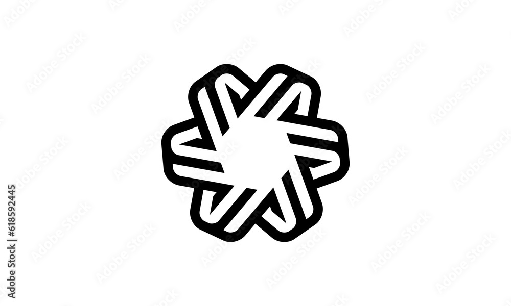 Unique ornamental W letter logo
