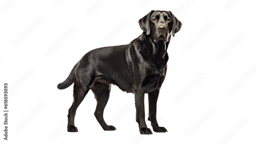 Black Labrador Retriever Dog isolated on a transparent background Black Labrador Retriever Dog isolated on a transparent background