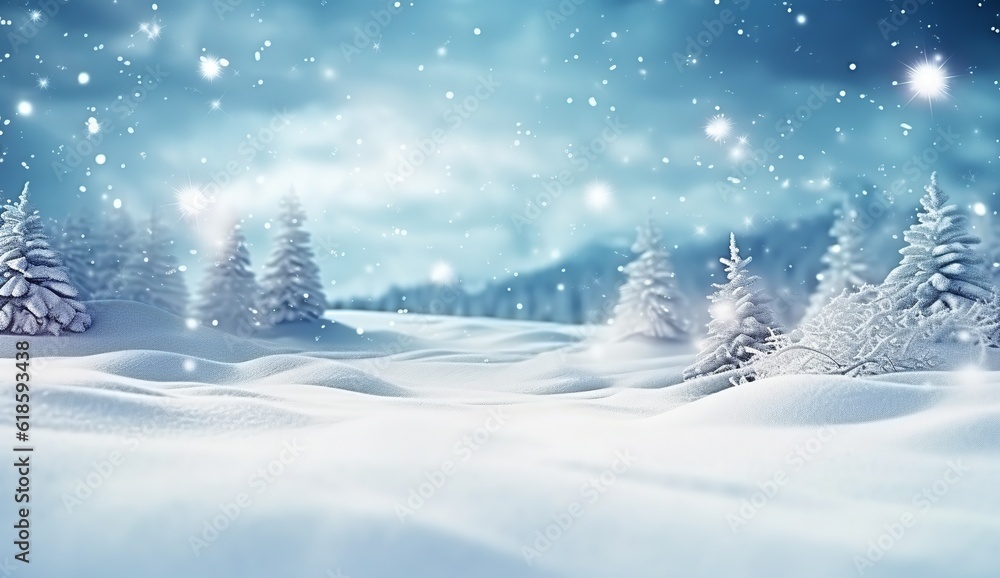 A beautiful winter background. Made with Generative AI technology