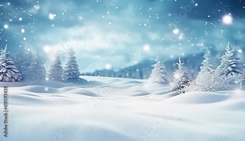 A beautiful winter background. Made with Generative AI technology © mafizul_islam