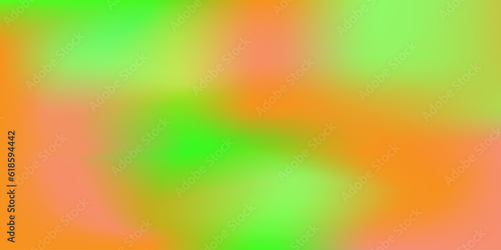Vector abstract glowing yellow-orange rainbow background. Horizontal banner. Blurred gradient template. EPS10 vector