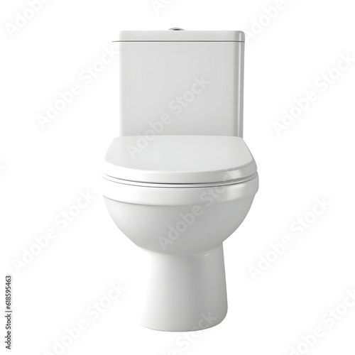 white toilet seat on transparent background white background, png file with generative ai