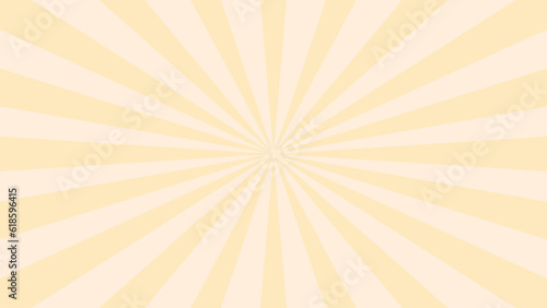 A simple yellow sunburst background A rectangular size Pastel burst Geometric abstract design Vector illustration