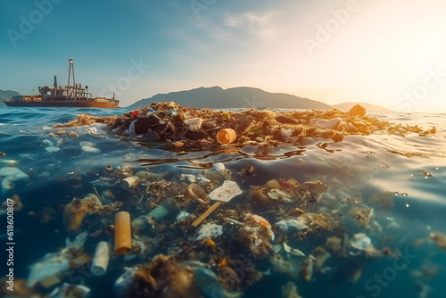 Garbage in the ocean sea © Canvas Alchemy