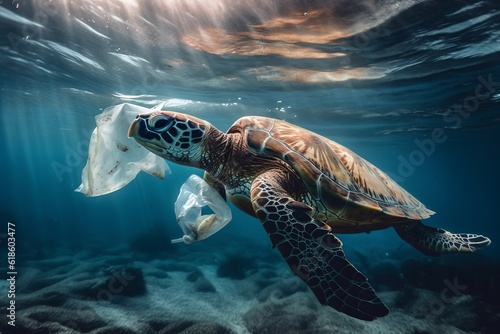 Plastic Pollution In Ocean generated by AI © Yaroslav