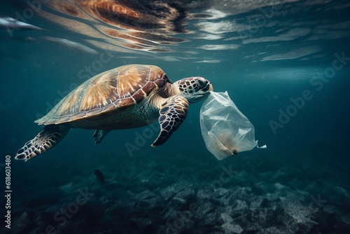 Plastic Pollution In Ocean generated by AI © Yaroslav
