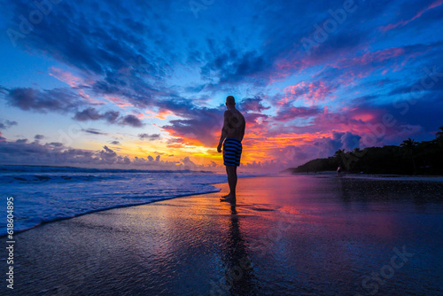 Vászonkép Costa Rica Sunset Santa Teresa