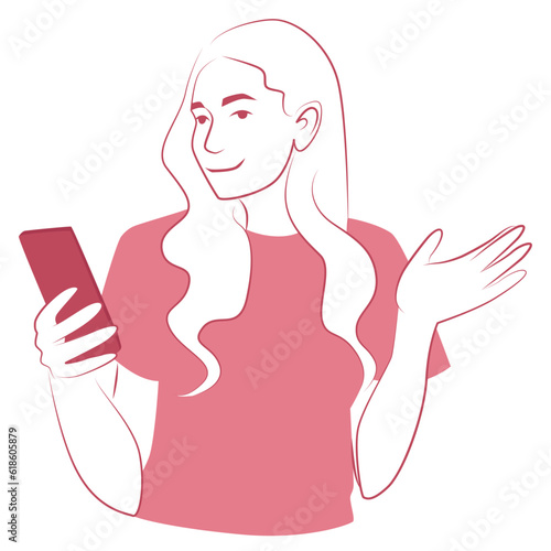 A girl with a phone