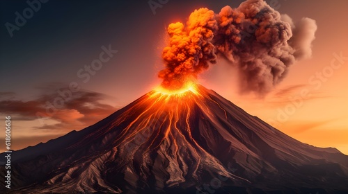 Close-up of an Volcanic Eruption