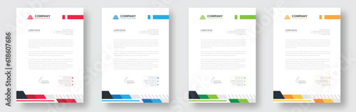 modern creative Clean letterhead flyer corporate business proposal official minimal abstract professional informative newsletter magazine poster brochure design standard color bundle with logo.