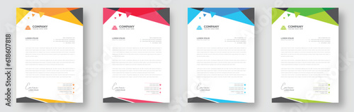 modern creative Clean letterhead flyer corporate business proposal official minimal abstract professional informative newsletter magazine poster brochure design standard color bundle with logo.
