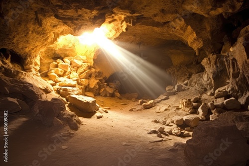 stock photo of a design inside cave photography