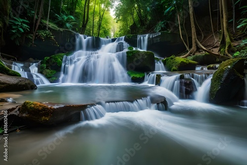 waterfall in the forest © sarmad