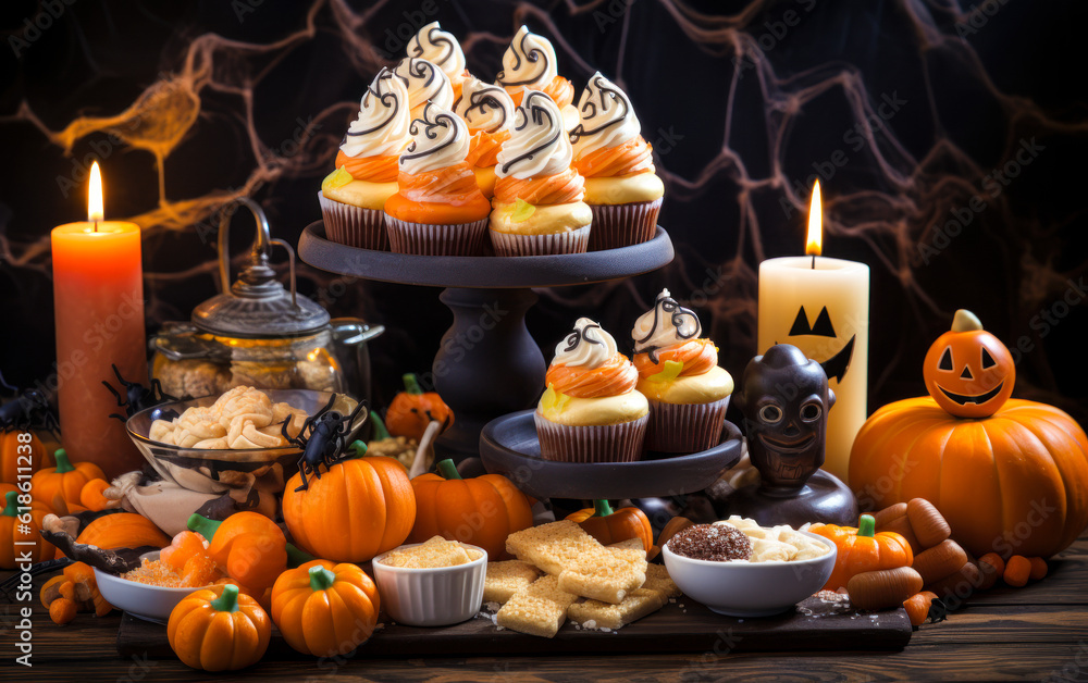 Trick or Treat Temptations: Colorful Sweets for a Halloween Party