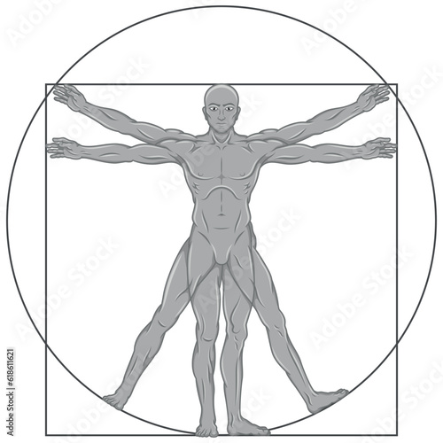 Vitruvian man Vector design