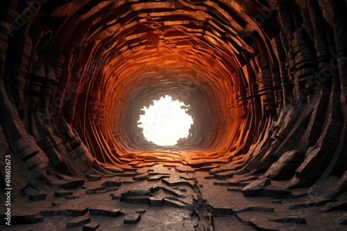 stock photo of a design inside dark cave photography