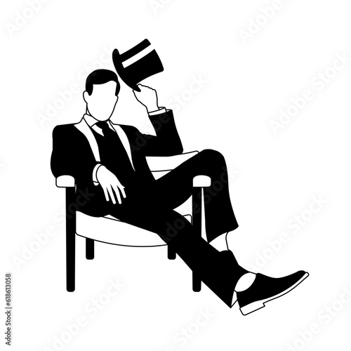 Gentleman sitting in a chair