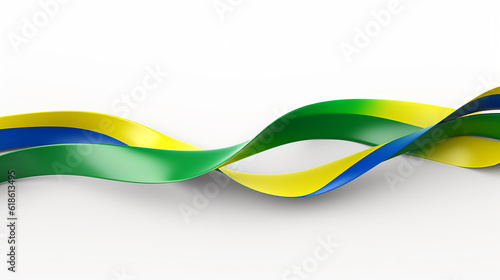 Fita de cores Brasil em render 3d, fundo branco photo