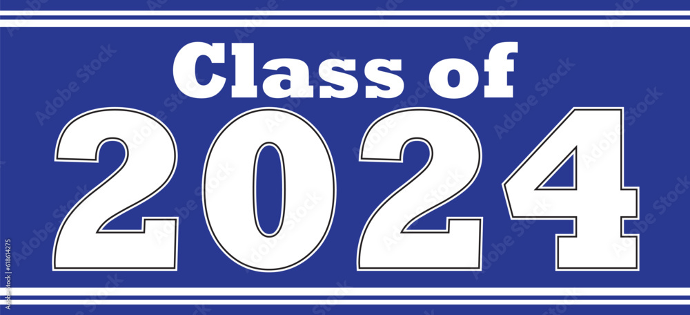 class of banner blue 2024 Stock Vector | Adobe Stock