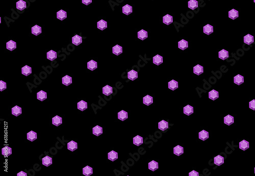 black seamless repetitive background with purple diamonds 
