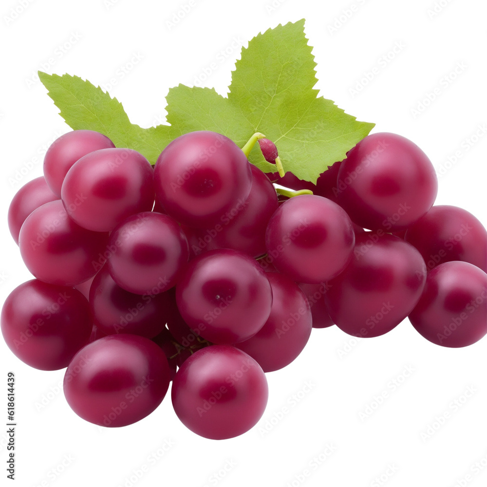 Fototapeta premium bunch of red grapes on Transparent background (PNG)